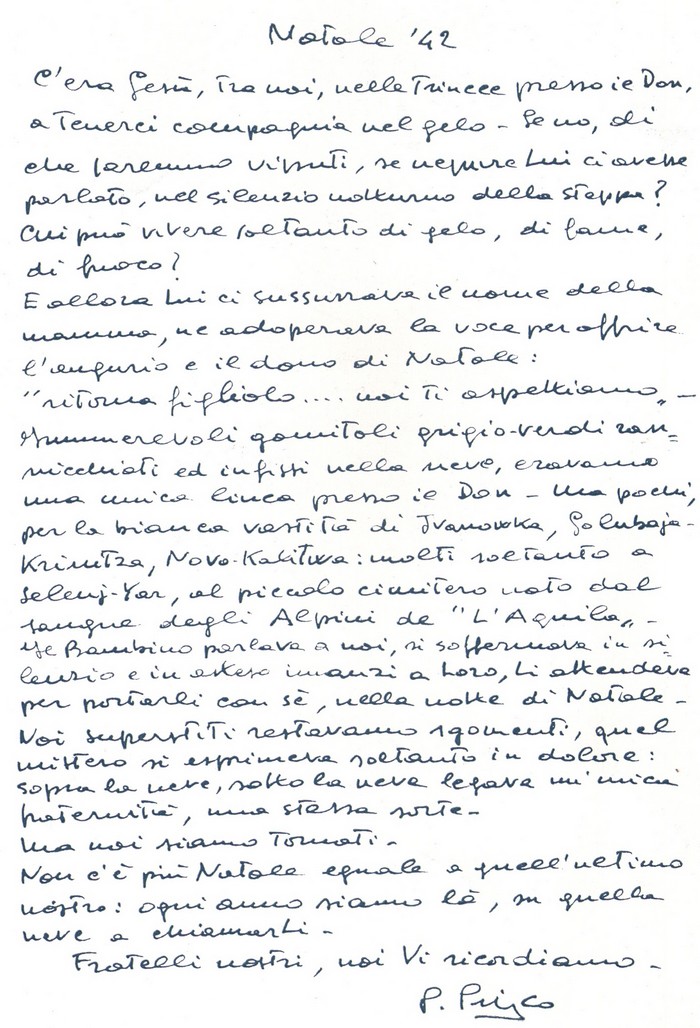 Poesie Di Natale In Russo.C Era Gesu Tra Noi Nelle Trincee Presso Il Don Peppino Prisco Ricorda Il Natale Durante La Campagna Di Russia Tempi