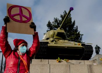Protesta contro la guerra in Ucraina