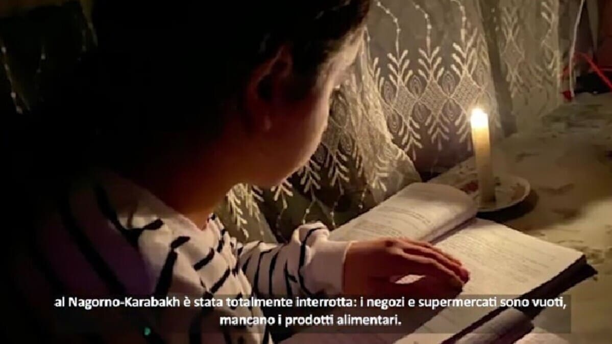 Un frame del video diffuso da Tempi che racconta i sette mesi di «catastrofe umanitaria» in Artsakh