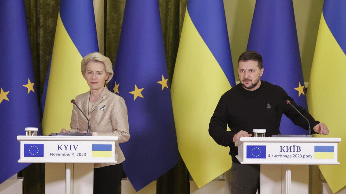 L'incontro in Ucraina tra Volodymyr Zelensky e Ursula von der Leyen