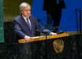 Il segretario generale delle Nazioni Unite António Guterres nel Palazzo di vetro a New York