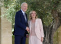 Il presidente americano Joe Biden e la premier italiana Giorgia Meloni al G7 di Borgo Egnazia in Puglia, 13 giugno 2024