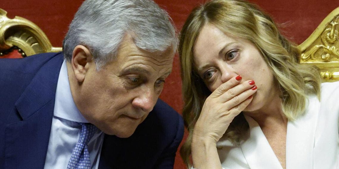 Antonio Tajani e Giorgia Meloni, 26 giugno 2024 (Ansa)