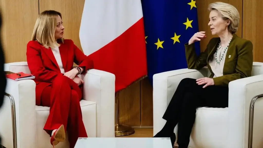 Giorgia Meloni incontra Ursula von der Leyen prima del Consiglio europeo